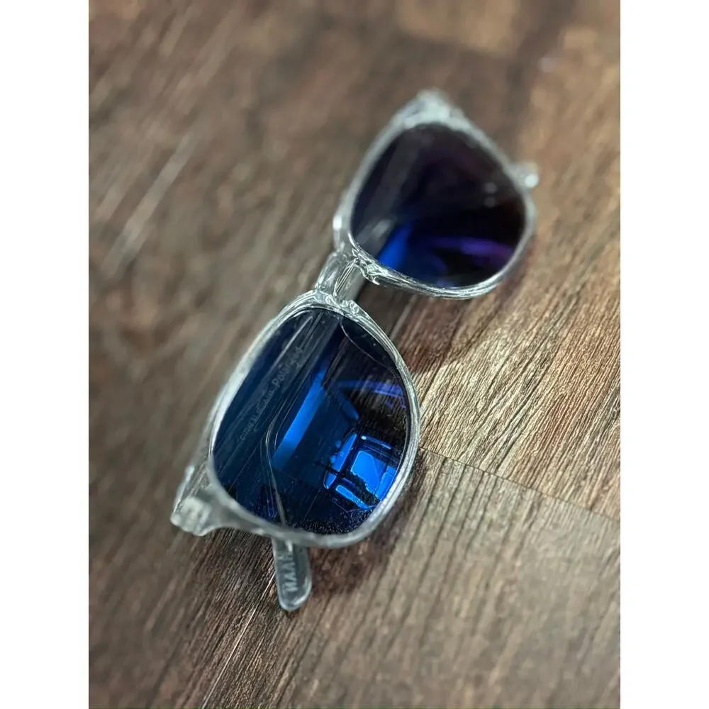 Cole Haan C17048 Polarized Clear Transparent Purple Round Sunglasses
